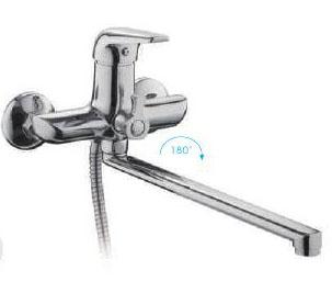 Смеситель для ванны однорычажный Frud длинный излив переключатель на корпусе Frud (арт. R22102)