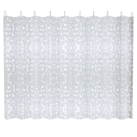 Штора для ванной 180х200 см с 3D эффектом полиэтилен белая галька FASHUN (арт. A8757) оптом от компании Аквалига
