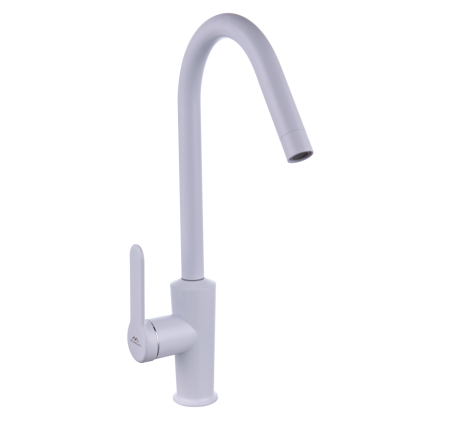 Смеситель для кухни однорычажный Fashun высокий излив белый FASHUN (арт. A54025-8)