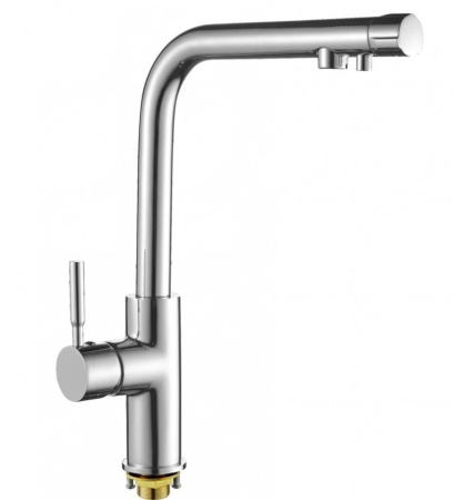 Смеситель для кухни Oute высокий излив на гайке для фильтра питьевой воды латунь OUTE (арт. T643B)