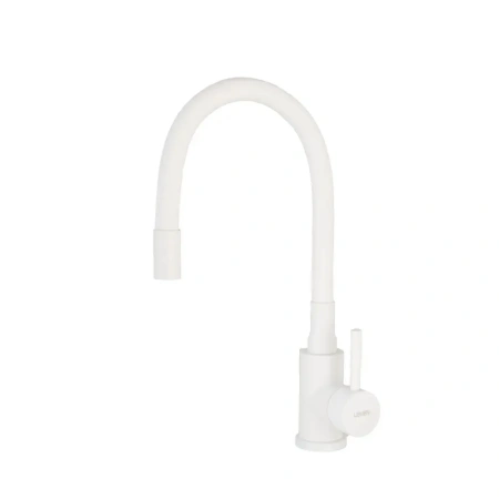 Смеситель для кухни однорычажный Feinise гибкий излив белый FEINISE (арт. B49133AE-7)