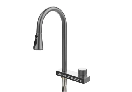 Смеситель для кухни однорычажный Yindaf высокий излив графит нержавейка Yindaf (арт. Y40164-23)