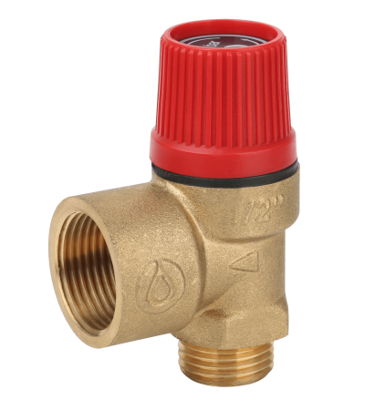 Клапан предохранительный 1/2" x 3/4" x 3 бара пружинный с фиксированной настройкой GAPPO (арт. G1457.3) оптом от компании Аквалига