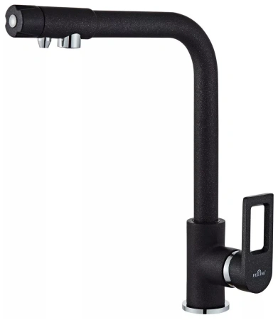 Смеситель для кухни Feinise на гайке для фильтра питьевой воды высокий излив чёрный FEINISE (арт. S9039-8)