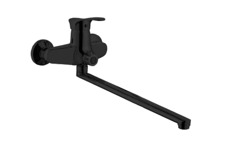 Смеситель для ванны однорычажный Feinise длинный излив чёрный FEINISE (арт. S2501-8-40F)
