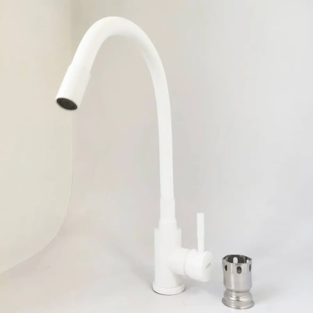 Смеситель для кухни однорычажный Lemen гибкий излив нержавейка LEMEN (арт. LA9006W-W7)