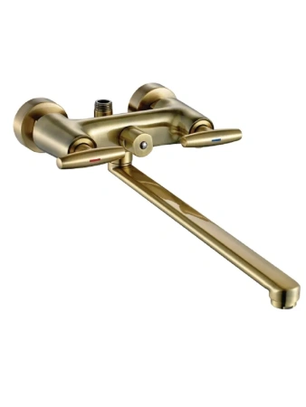 Смеситель для ванны двухвентильный Oute длинный излив бронза латунь OUTE (арт. T7423Q)