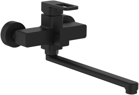 Смеситель для ванны однорычажный D-Lin длинный излив чёрный D-Lin (арт. D147366-A)