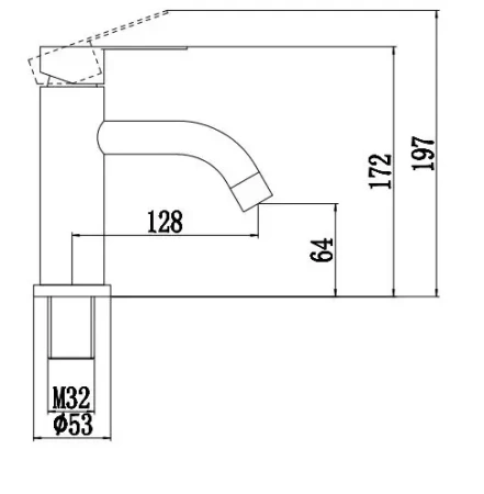 Смеситель для раковины однорычажный Fmark белый на гайке Fmark (арт. FS8201W)
