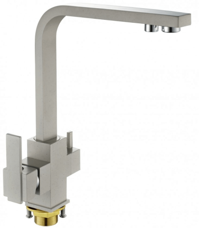 Смеситель для кухни Oute высокий излив на гайке для фильтра питьевой воды песочный гранит латунь OUTE (арт. T663BK-3)