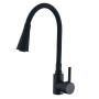 Смеситель для кухни однорычажный Ammore гибкий излив хром/чёрный Ammore (арт. A5510-1T)