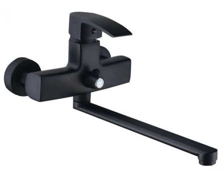 Смеситель для ванны однорычажный Ammore длинный излив чёрный Ammore (арт. A4709-A)
