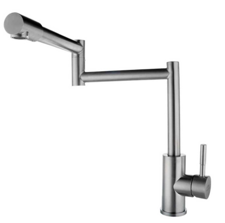 Смеситель для кухни однорычажный Fashun высокий излив для широких моек нержавейка FASHUN (арт. A54409)