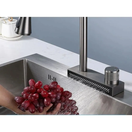 Смеситель для кухни однорычажный Yindaf высокий излив нержавейка Yindaf (арт. Y40164)