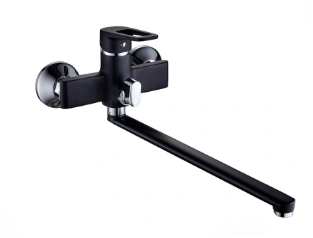 Смеситель для ванны однорычажный Pursh длинный излив чёрный Pursh (арт. R22332E)