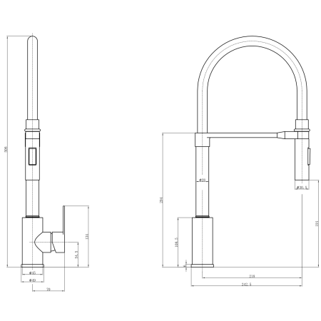 Смеситель для кухни однорычажный Fashun гибкий излив нержавейка/белый FASHUN (арт. A54511-8)