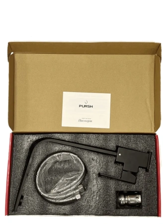 Смеситель для кухни Pursh высокий излив чёрный Pursh (арт. R97301E)