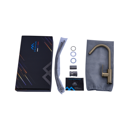 Смеситель для кухни однорычажный Fashun высокий излив бронза FASHUN (арт. A54025-21)