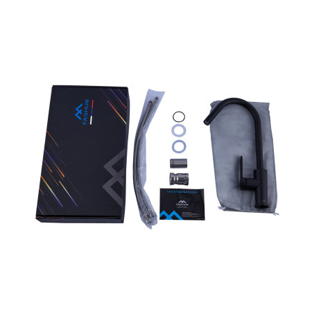 Смеситель для кухни однорычажный Fashun высокий излив чёрный FASHUN (арт. A54025-7)