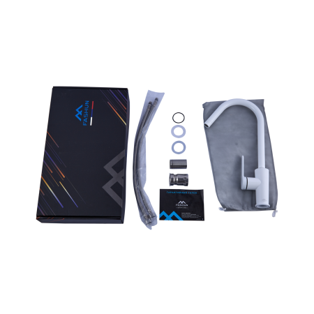 Смеситель для кухни однорычажный Fashun высокий излив белый FASHUN (арт. A54025-8)