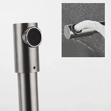 Смеситель для кухни однорычажный Fashun высокий излив для широких моек нержавейка FASHUN (арт. A54409)