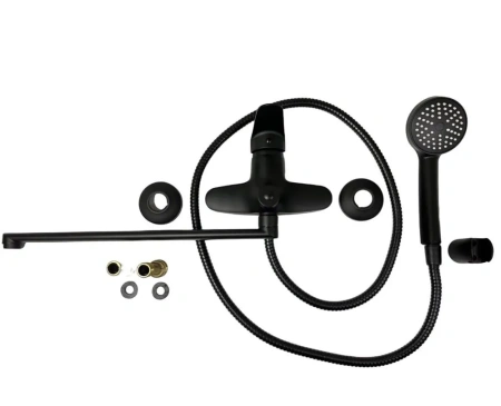 Смеситель для ванны однорычажный Feinise длинный излив чёрный FEINISE (арт. S2501-8-40F)